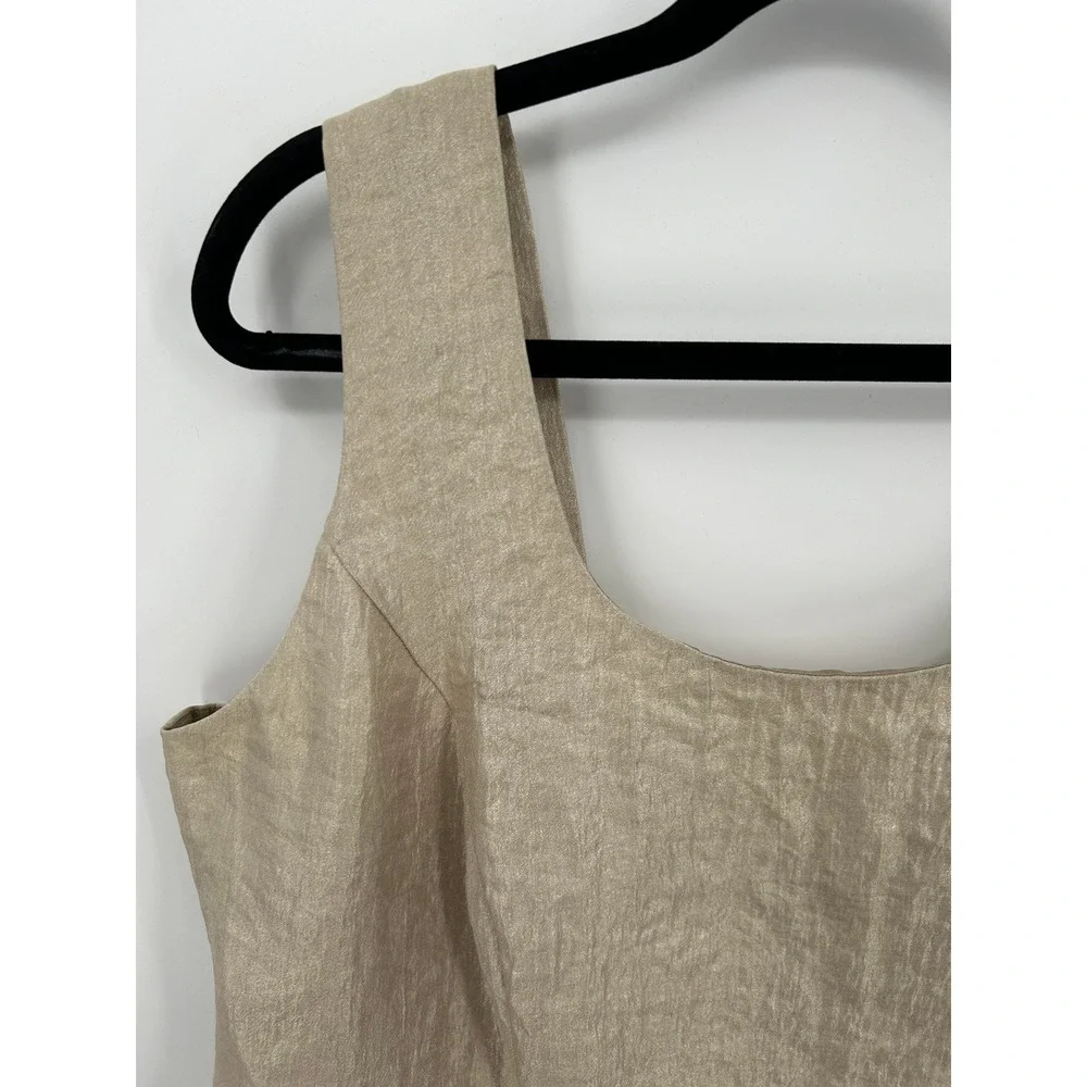 Expo New York Champagne Gold Metallic Sleeveless Shell Top Womens Size 16w - Picture 13 of 14